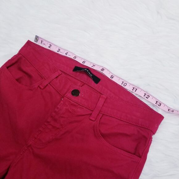 J Brand Red Burn Ankle Crop zippers Slim Skinny - Picture 4 of 8